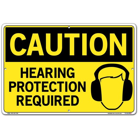 Vestil Sign, Caution, 18.5x12.5", Polystyrene, .04, SI-C-42-D-PS-040 SI-C-42-D-PS-040
